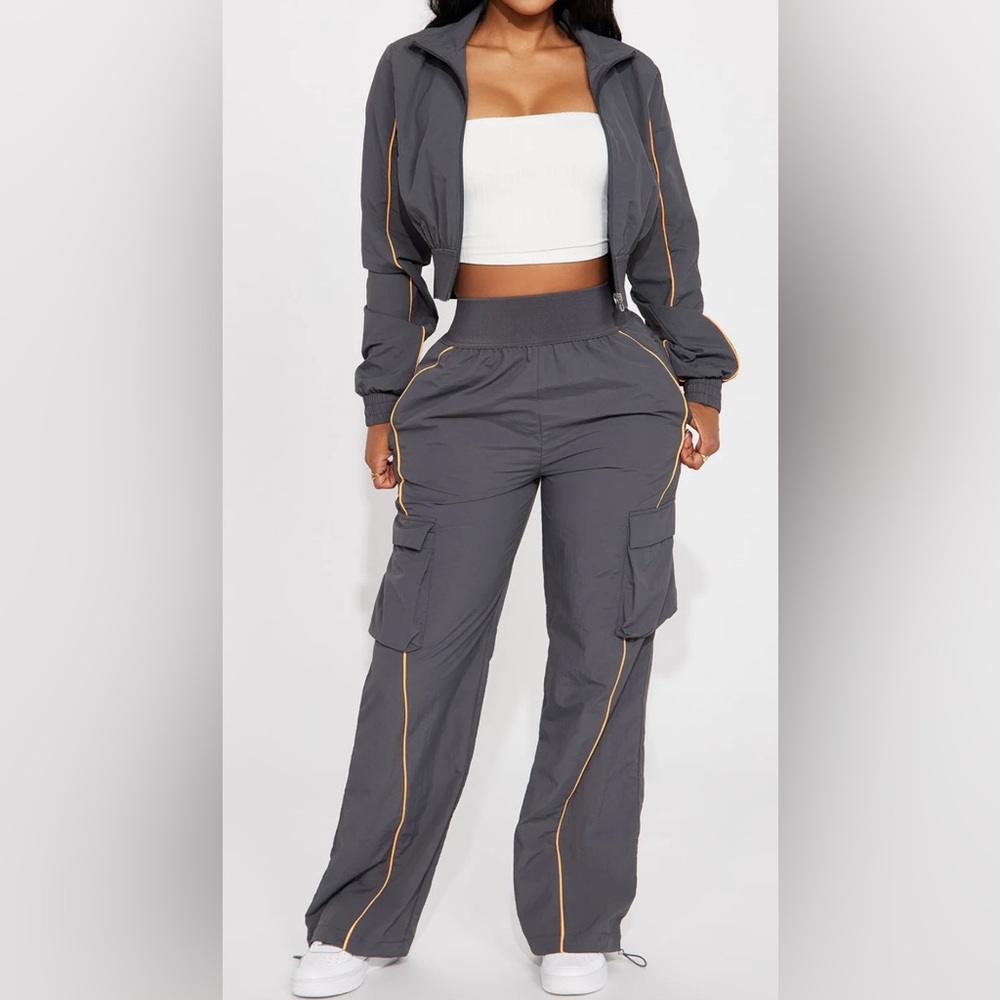 Black and Orange Activewear Set